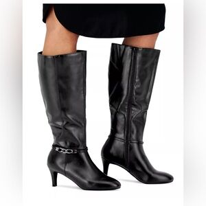 Karen Scott Women Kitten Heel Knee High Dress Boots 5M
